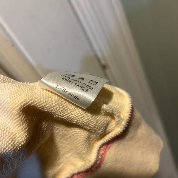 Easel Cream and Pink Stitch Sweatshirt Similar to Free People - Picture 4 of 5